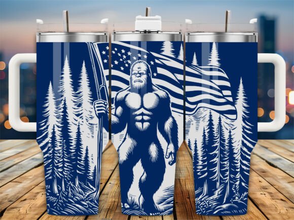 American Flag Bigfoot 40oz Tumbler Design Review