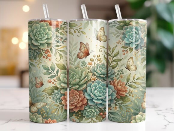 Boho Succulents and Butterflies Tumbler: A Designer's Review