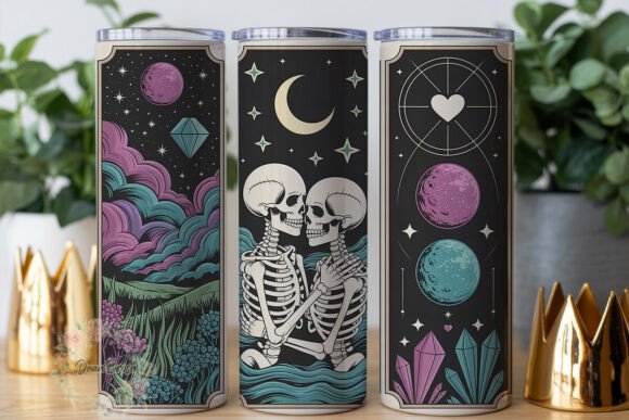 Celestial Skeletons 20oz Tumbler Wrap: A Designer's Review