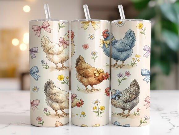 Chicken Farm Bow Pattern Tumbler Wrap: A Designer's Review