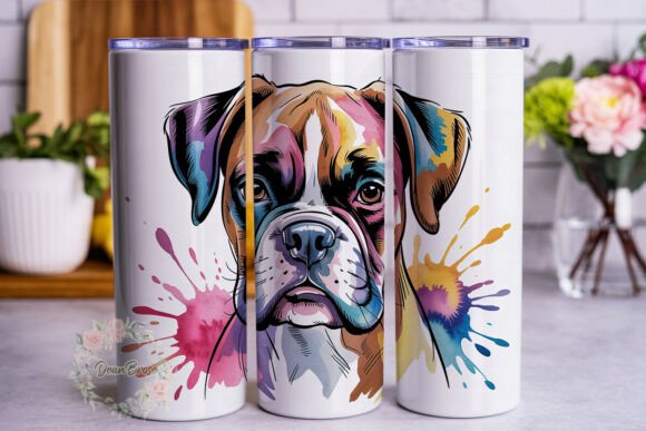 Colorful Watercolor Boxer 20oz Tumbler Review