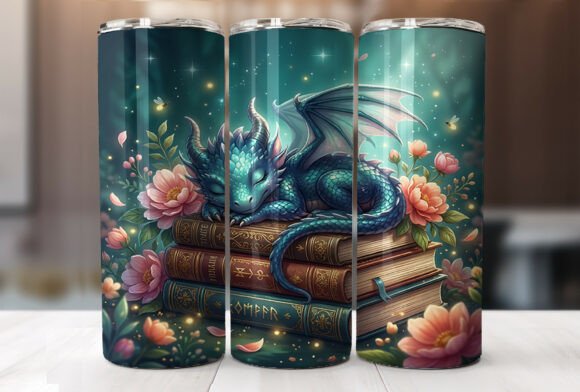 Cute Baby Dragon Books Flowers Tumbler: A Designer's Review