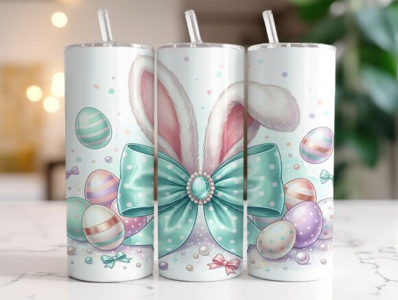 Easter Coquette Bow 20 Oz Tumbler Wrap