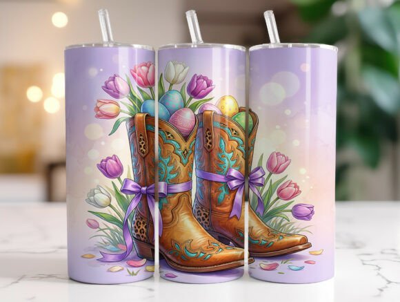 Easter Cowgirl Boots 20oz Tumbler Wrap Review
