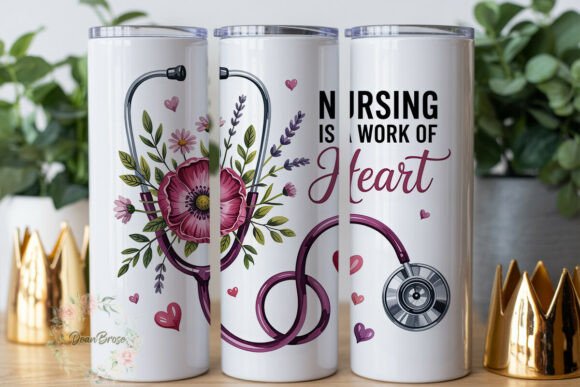 Floral Stethoscope Nurse 20oz Tumbler Design Review