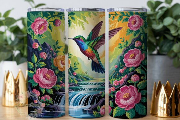 Hummingbird Paradise 20oz Tumbler Wrap