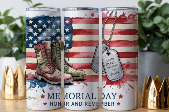 Patriotic Boots Flag 20oz Tumbler Wrap