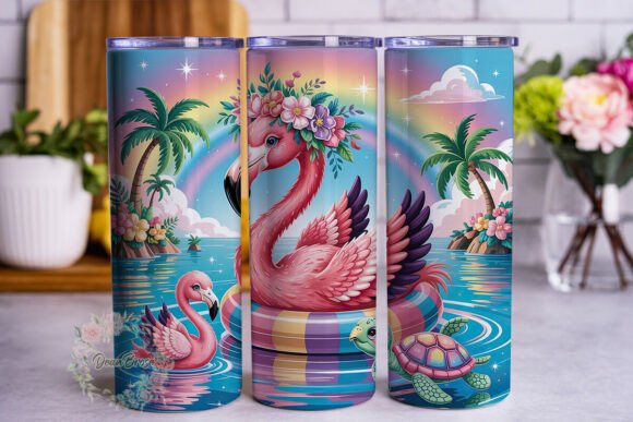 Pink Flamingo Tropical Island Tumbler Review