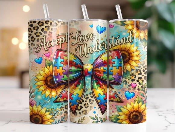 Review: Autism Awareness Puzzle Bow Tumbler Wrap