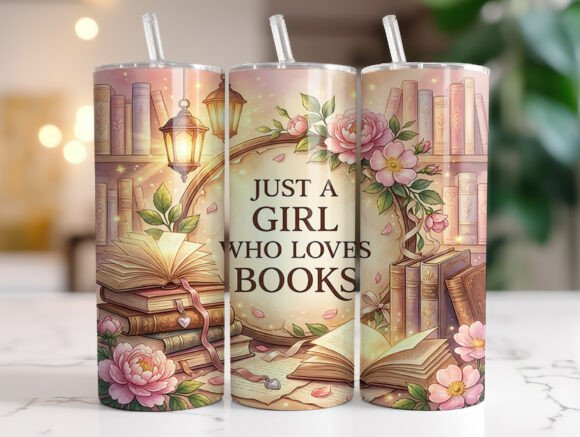 Review: Book Lover Floral Library Tumbler Wrap Design