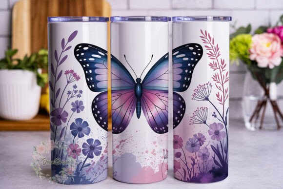 Review: Butterfly Floral Watercolor 20oz Tumbler Design