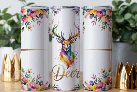 Review: Colorful Watercolor Deer 20oz Tumbler Design
