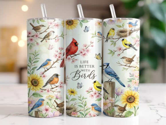 Review: Life is Better with Birds Tumbler Wrap Design