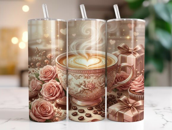 Review: Love Latte Roses Coffee 20oz Tumbler PNG for Stitchers