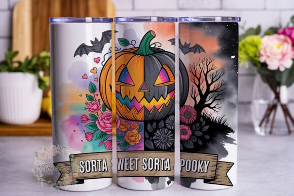 Review: Spooky Sweet Pumpkin Floral 20oz Tumbler Design