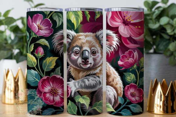 Vibrant Koala Floral 20oz Tumbler Design Review