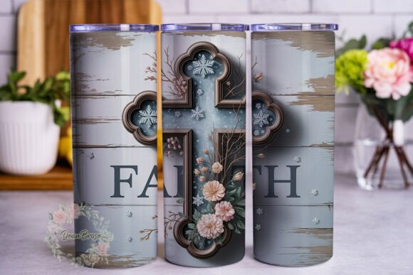 Winter Floral Cross: A Designer's Review for 20oz Wraps